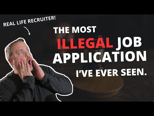 The most illegal job application I've ever seen (RED FLAG Employer!)