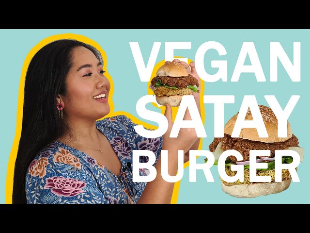 Vegan SATAY Burger with TEMPEH | High Protein