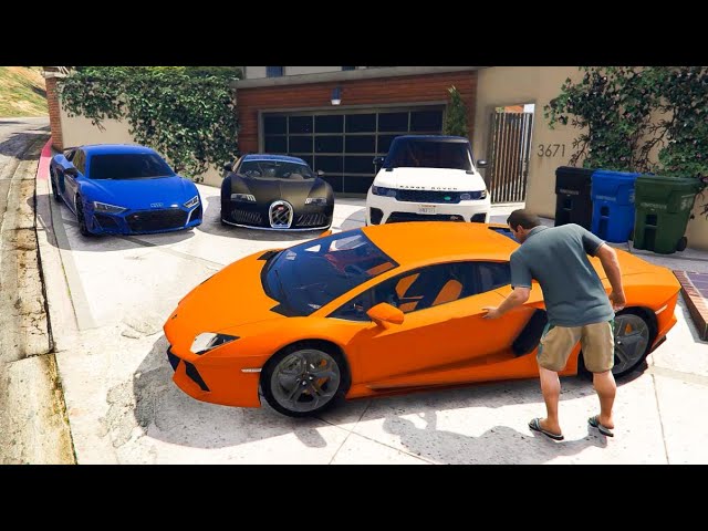 GTA 5 Stealing RONALDO, MESSI, NEYMAR luxurious Cars with Michael (GTA 5 Expensive Luxury Cars)