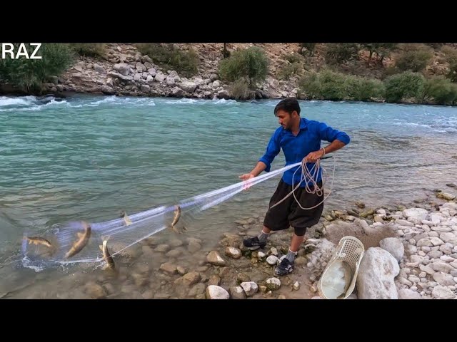 Fresh fish from the river, nomadic life with raz | Part 2