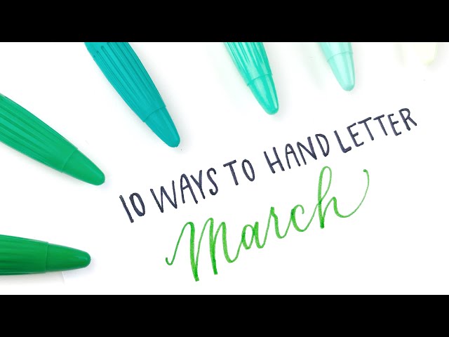 Hand Lettering March in 10 Lettering Styles | Bullet Journal and Planner