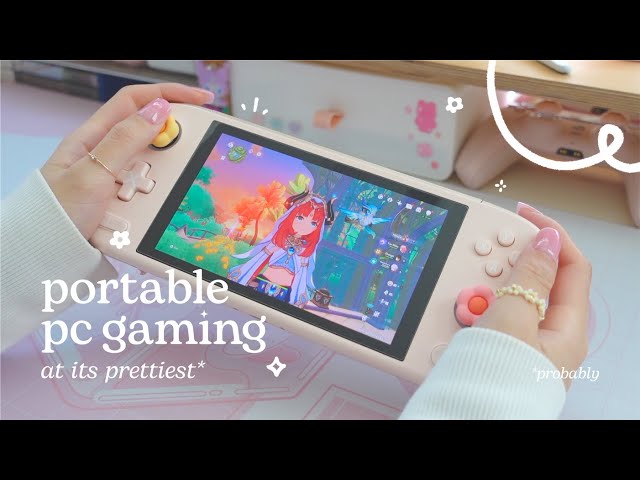 🍓 gaming on (probably) the prettiest pc handheld | thoughts on the ayaneo air ft. genshin ✿