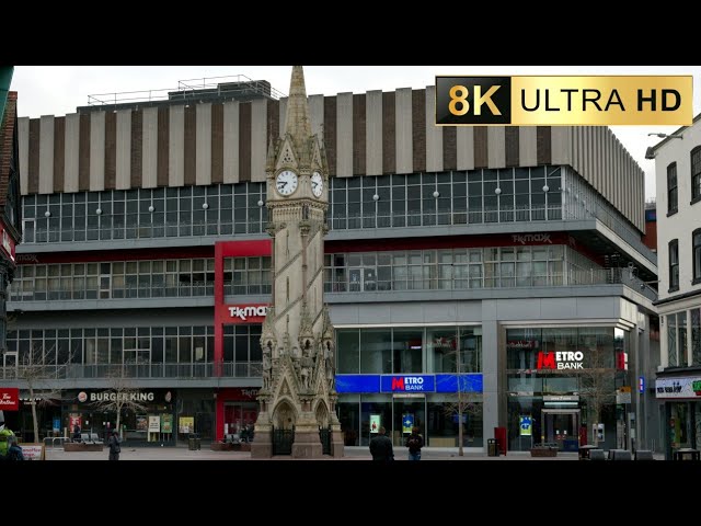 Leicester Walk: The Haymarket Memorial Clock Tower🕗8K 60fps