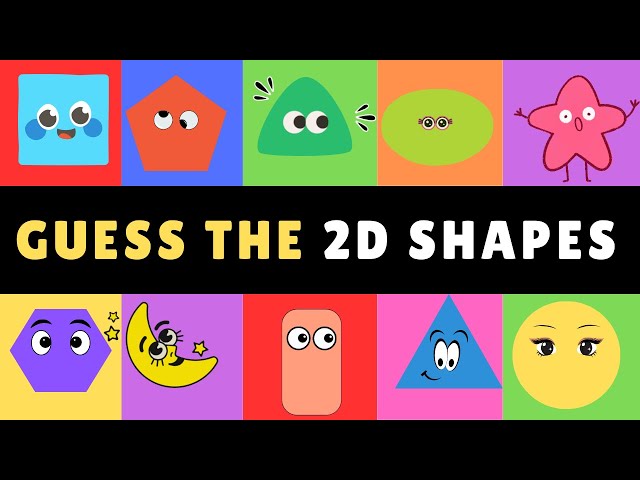 🛑🌙🕝 2D SHAPES FOR KIDS | LEARN SHAPES NAME | SHAPES VOCABULARY EDUCATIONAL VIDEO #funlearning