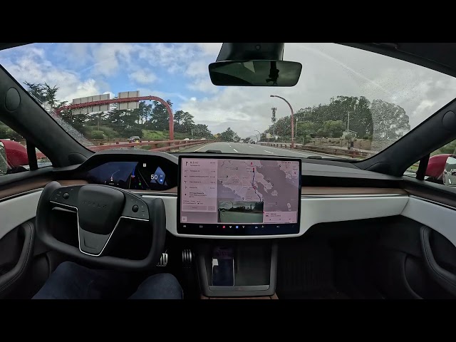 Raw 1x: Tesla Full Self-Driving Beta 12.2.1 to Corte Madera with Zero Takeovers