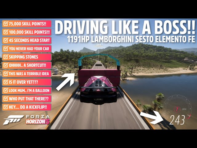 Forza Horizon 5 DRIVING LIKE A BOSS!! - 1191HP Lamborghini Sesto Elemento Forza Edition