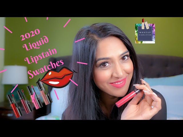 (NEW SHADES) SEPHORA 2020 COLLECTION LIQUID LIP STAIN SWATCHES | ON INDIAN SKIN TONE | 4K