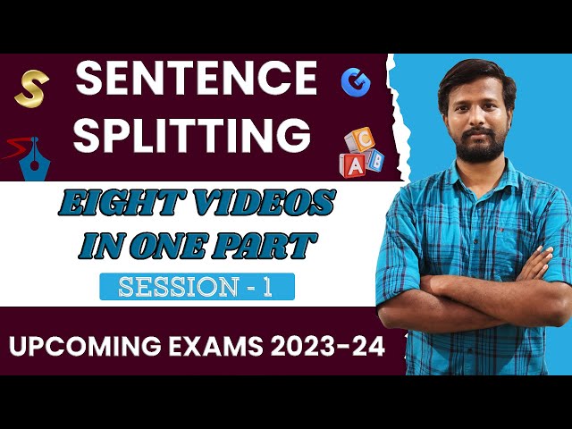ALL SENTENCE SPLITTING IN ONE  - PART 1 | ENGLISH PRACTICE  SESSION | UPCOMING EXAMS 23-24 | ABITH