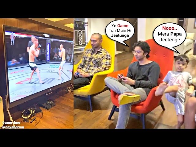 Arpita Khan Son Ahil Sharma CUTE FIGHT With Sohail Khan Son Nirvaan Over WWE Game During Lock Down