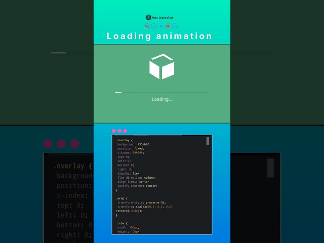 loading animation effect project in html css #css #html #reactjs #viral #shorts #js #loading #projec