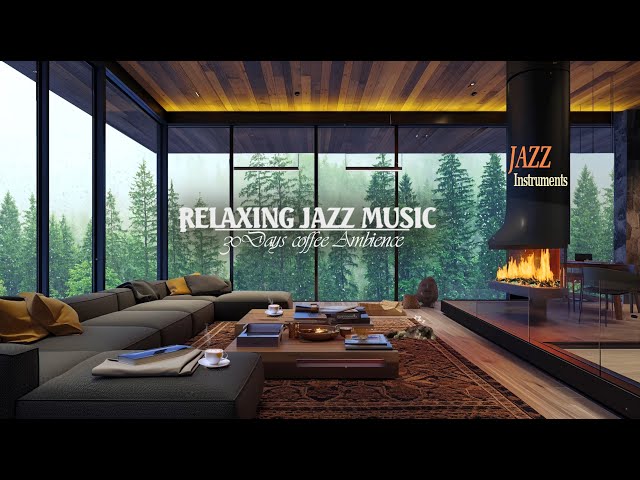 Cozy Winter Living room Coffee Ambience 30 days ☕ Relaxing Jazz Music BGM 穏やかなジャズ音楽