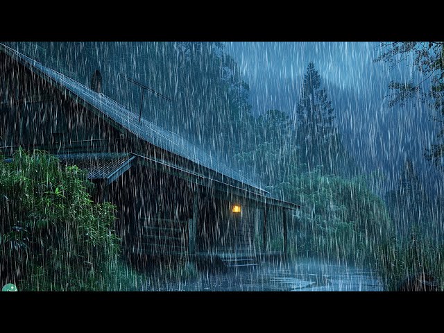 Listen for 3 Minutes & Fall Asleep Immediately ⚡ Torrential Rainstorm with Thunder Sounds at Night