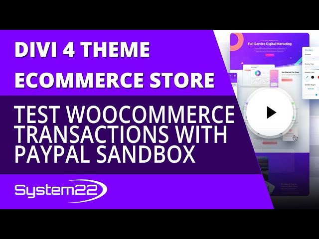 Divi 4 Test Woocommerce Transactions With Paypal Sandbox 👈