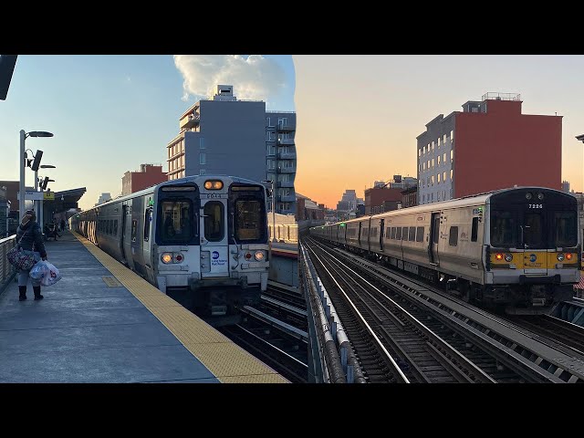 MTA Long Island Railroad: M7 and M9 trains at Nostrand Av and Atlantic Terminal- Brooklyn