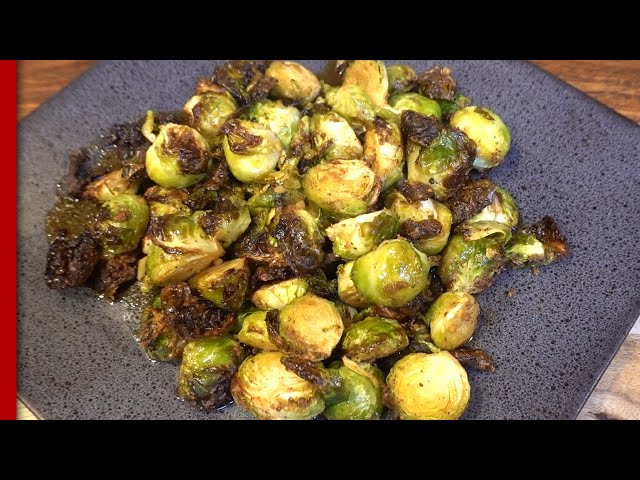 Air Fryer Brussel Sprouts with Maple Syrup