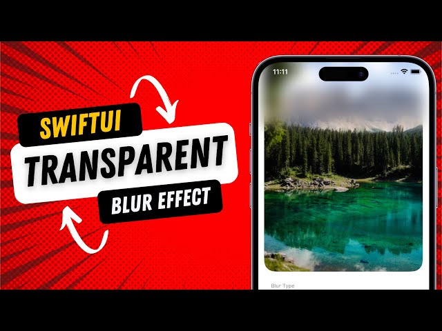 Transparent Blur Effect - SwiftUI - iOS 17 - Xcode 15