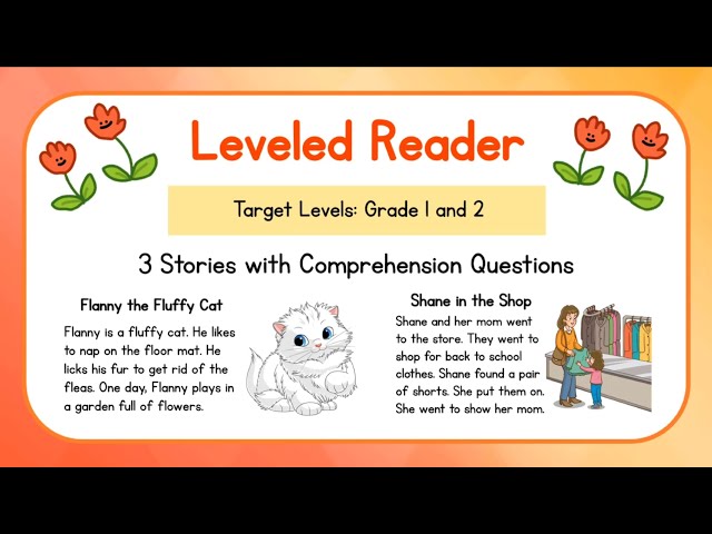 Reading for Grade 1 and Grade 2 | Reading Comprehension 1 | Learn English Through Stories