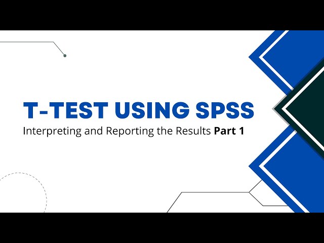 Independent Samples T-test Using SPSS (Part 1)