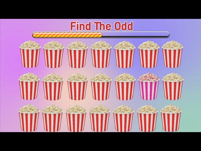 Quiz! Find The Odd [Popcorn] [Ice-cream] ｜Spot The Difference