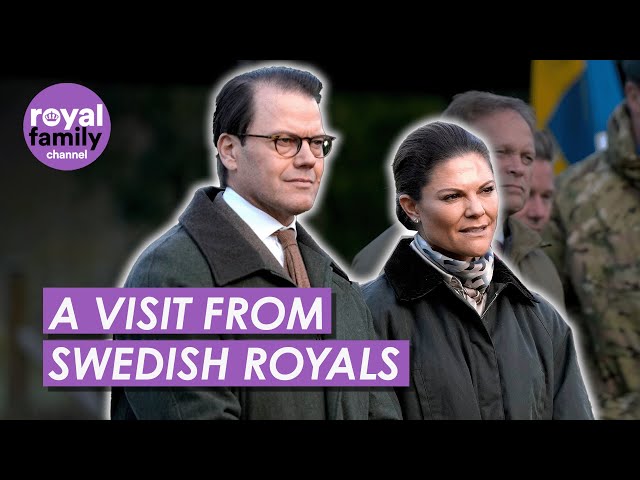 Swedish Crown Princess And Prince visit UK military base