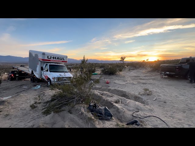 Box truck found in the desert & then recovered, buried sitting on rotors! @RaikouTransport