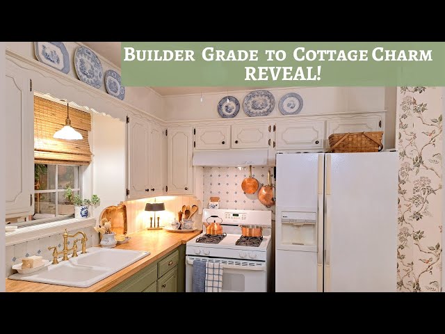 Budget Kitchen Reveal ~ Builder Grade to Cottage Charm!