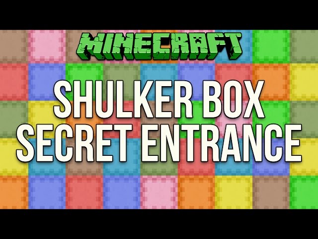 Minecraft 1.11 Shulker Box Secret Entrance Tutorial