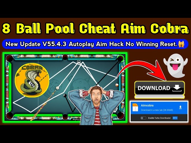 🐍Aim Cobra Free - 8 Ball Pool Hack | Guide Line New Update 55.4.3 Autoplay Hack | No Winning Reset.🤑