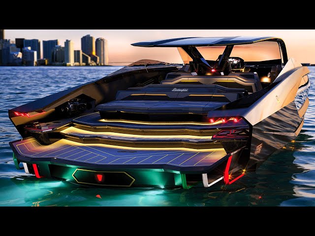 Meet The Newest Worth $4,500,000 Lamborghini Motor Yacht - Show Its Insane Ability