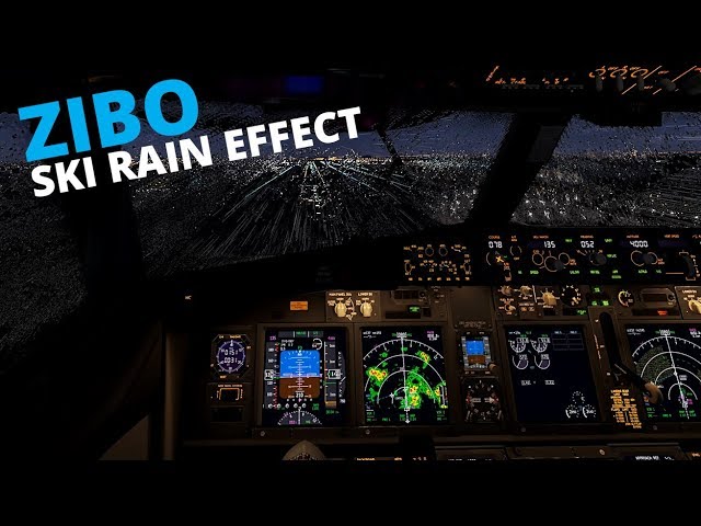 X-Plane 11 | Zibo Mod's Impressive Ski Rain Effect