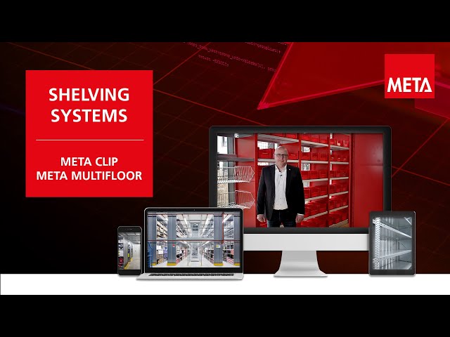 META CLIP and META MULTIFLOOR shelving systems