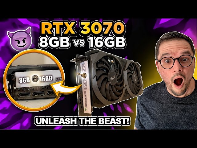 Game Changer?! Modified RTX 3070 with Dual VRAM: 8GB vs 16GB? Switch it Up!