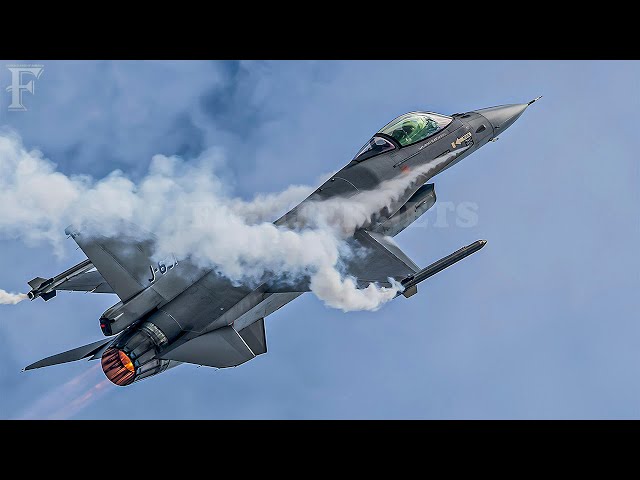 Shocking the World Again! F-16 Fighting Falcon Launches with 200,000 Horsepower Engine
