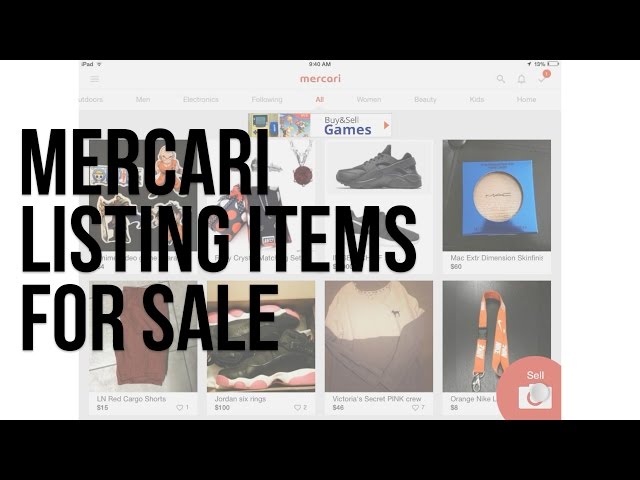 Listing an item on Mercari App