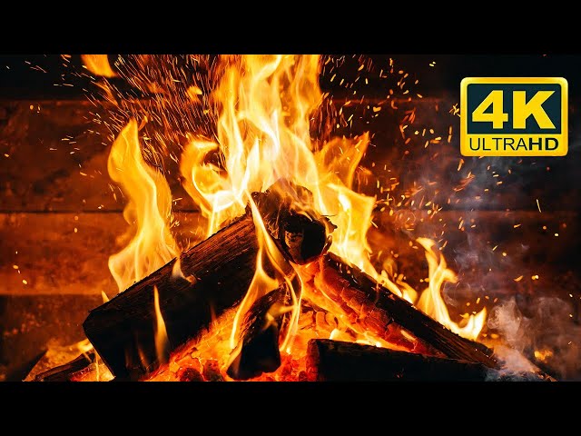🔥 COZY FIREPLACE 4K (12 Hours No Music). Relaxing Fireplace with Burning Logs and Crackling Fire HD