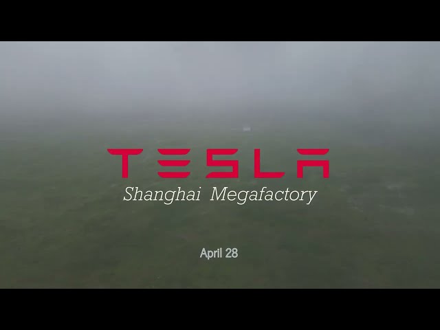 “Tesla Shanghai Megapack factory  in the Mist I Officially Opens in May I 4K
