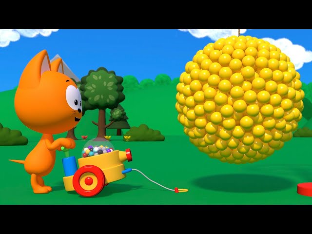 ПРЕМЬЕРА! Котэ ТВ - Пушка с цветными шариками - Сборник - Мультики для детей, малышей 3D