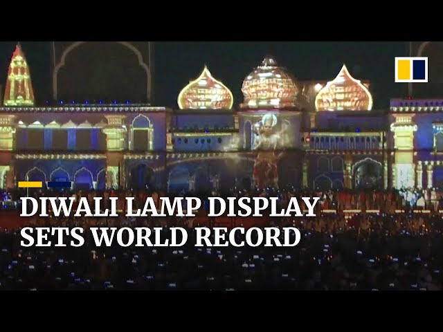Indian city of Ayodhya breaks own Guinness record with nearly 1.5 million oil lamps lit for Diwali