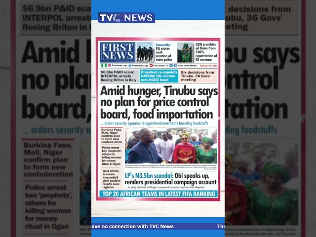 Amid Hunger, Pres  Tinubu Says no Plan for Price Control Board, Food Importation
