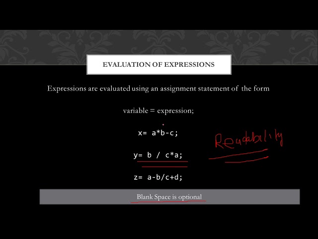 Evaluation of Arithmetic Expressions| Programming in C| Lecture 36
