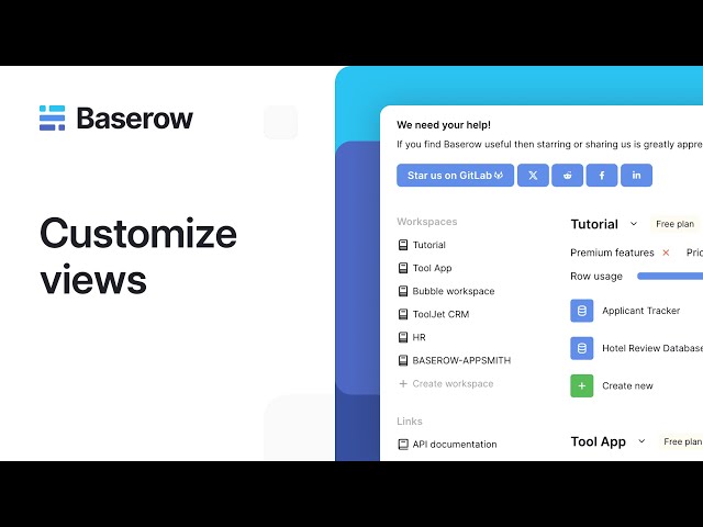 How to customize views in Baserow