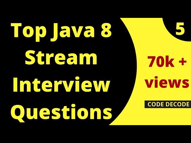 Top Java 8 Streams API Interview Questions and Answers | Parallel Stream | Code Decode