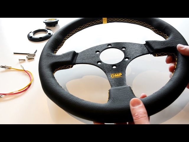 OMP STEERING WHEEL | UNBOXING AND WEIGHT | 330mm 13" LEATHER | EBAY | ALIEXPRESS