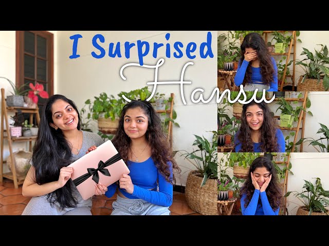 I gave Hansu a Surprise | Ahaana Krishna , Hansika Krishna