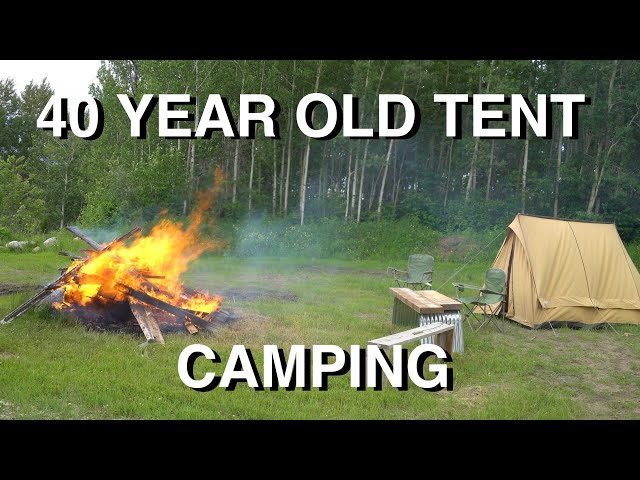 Camping In 40 Year Old Vintage Canvas Tent