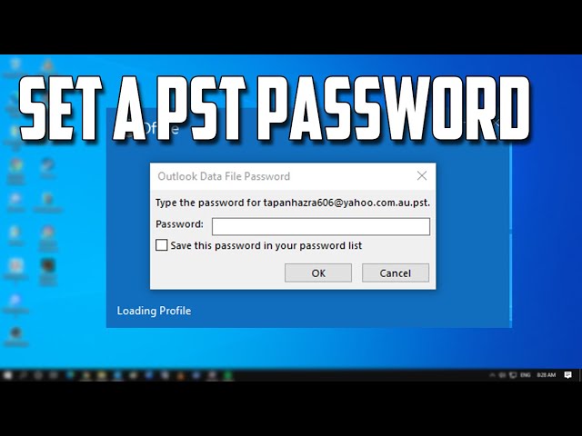 How to Set a Password to Protect Your Outlook 2016 PST File