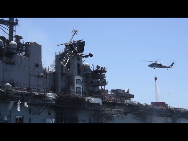 USS BonHomme Richard (LHD 6) Firefighting Efforts, July 14th, 2020