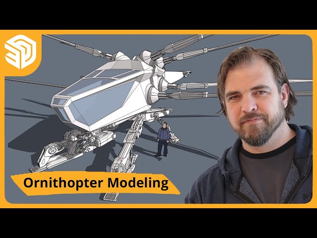 3D Modeling an Ornithopter from Dune 2 Live in SketchUp