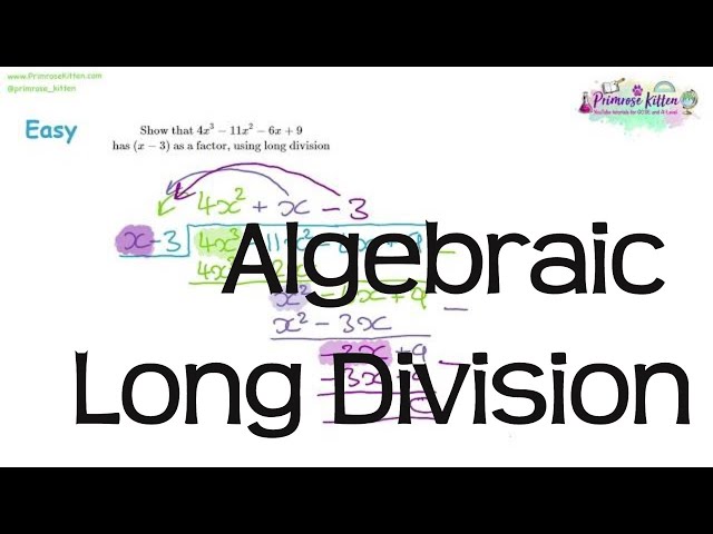 Factorisation by Algebraic Long Division | Revision for Maths A-Level or IB