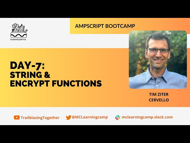 Ampscript Bootcamp Day-7:  Salesforce String and Encrypt functions